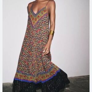 Zara Vibrant Patterned Maxi Dress